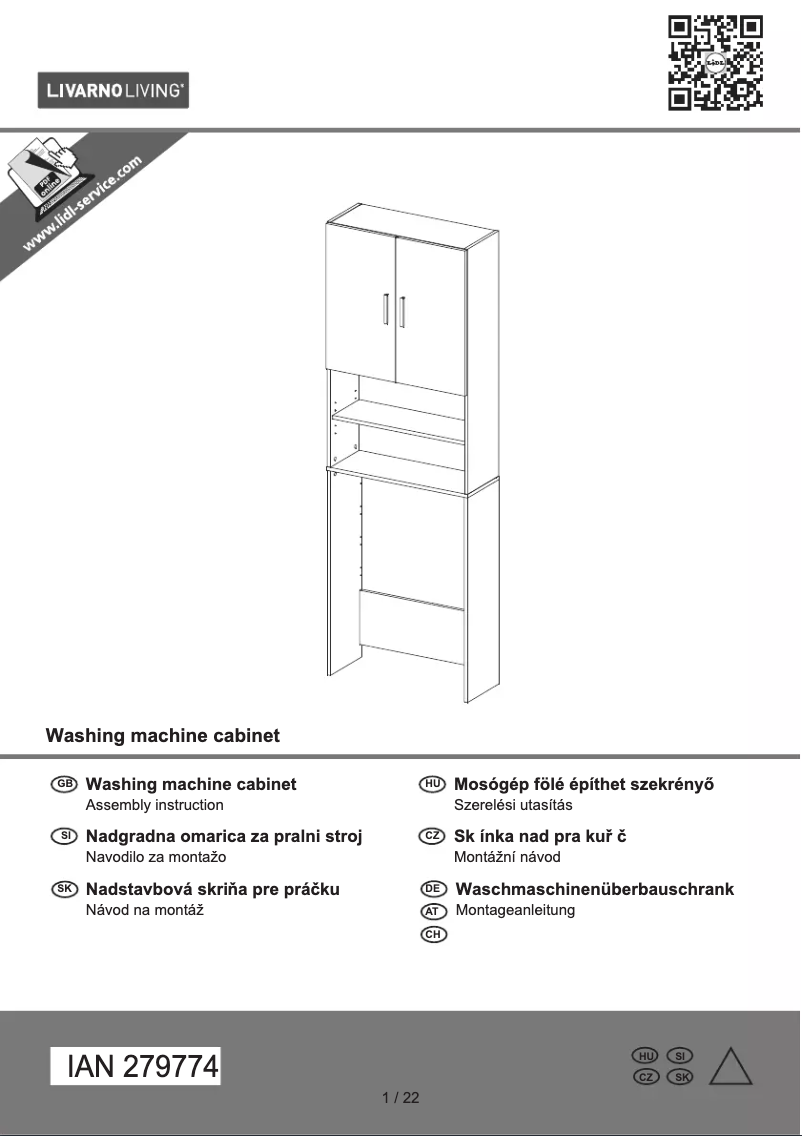 First page image of the manual for IAN 279774
