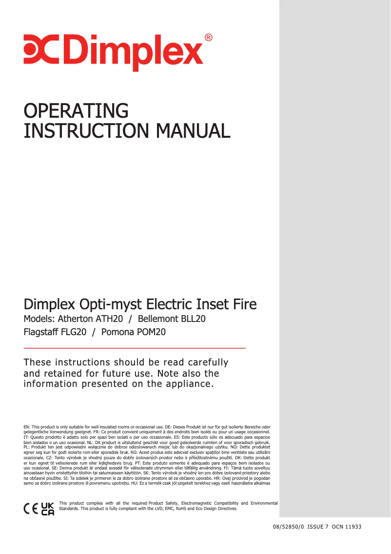 First page image of the manual for POM20