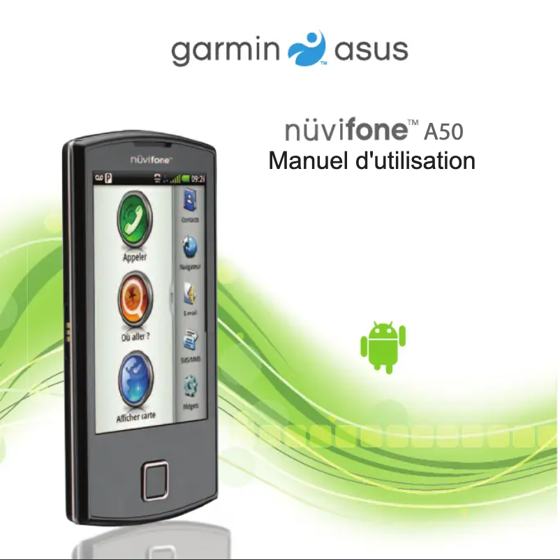 First page image of the manual for Nuvifone A50