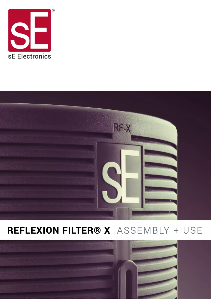 Page 1 of the manual User Manual SE Electronics RF-X