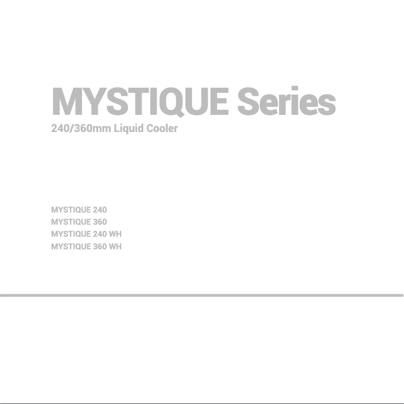 First page image of the manual for MYSTIQUE 240