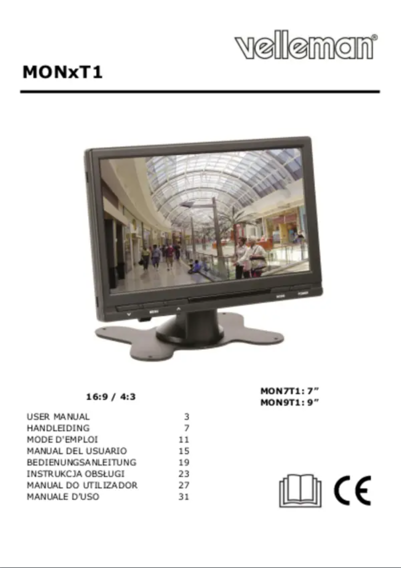 First page image of the manual for MON7T1