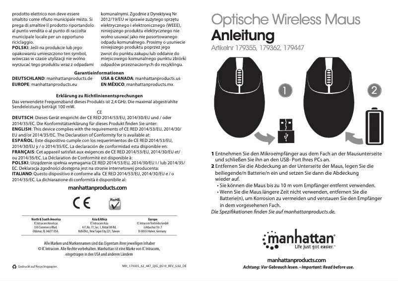 Image de la première page du manuel de l'appareil 179447