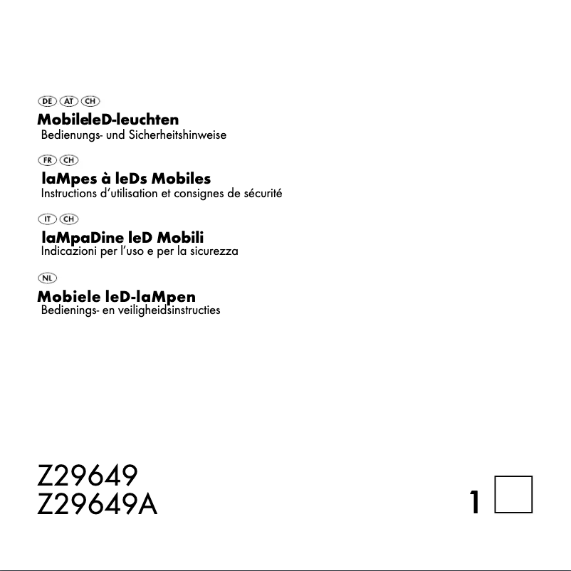 Page 1 of the manual User Manual Livarno Lux IAN 61447