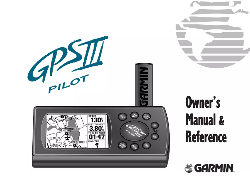Page 1 of the manual User Manual Garmin GPS III Pilot