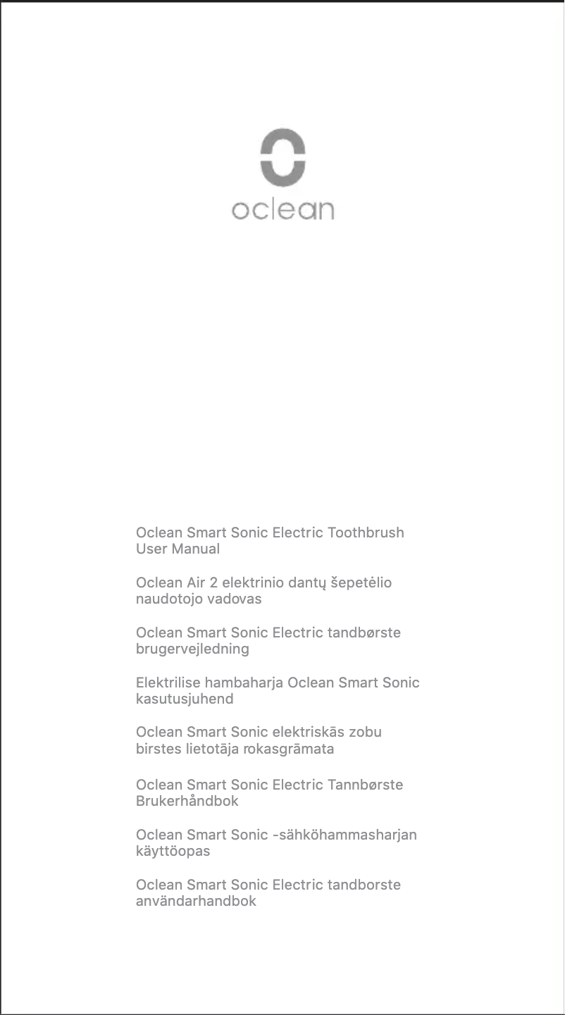 First page image of the manual for Air 2