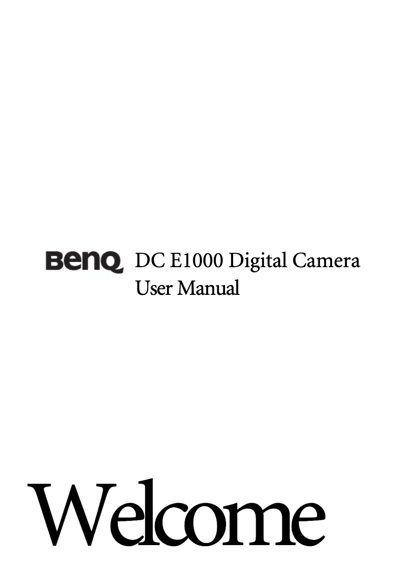 Page 1 de la notice Manuel utilisateur BenQ DC E1000