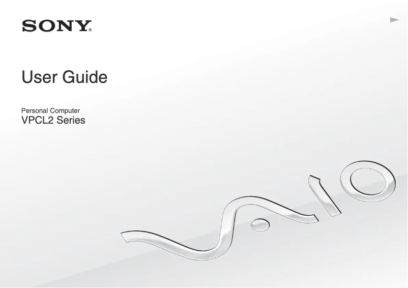 First page image of the manual for Vaio VPCL234FX