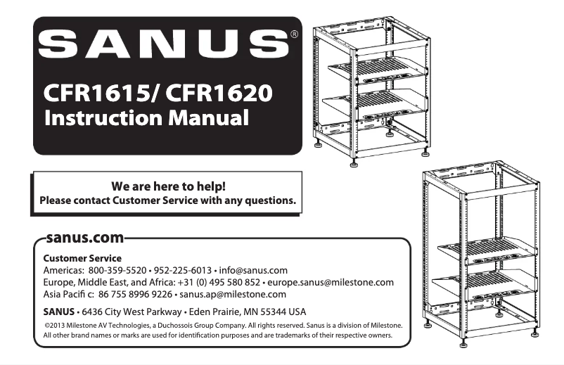 First page image of the manual for CFR1620