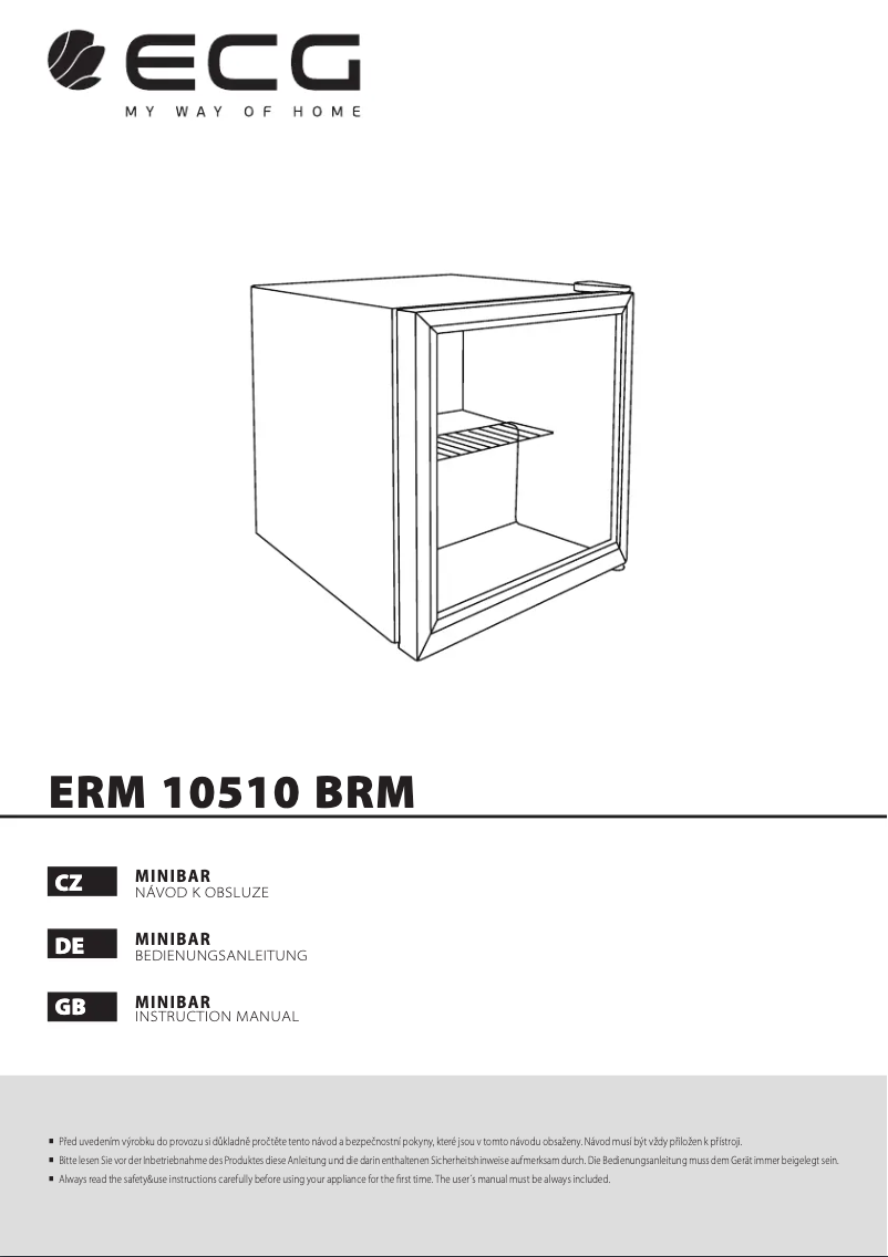 Page 1 of the manual User Manual ECG ERM 10510 BRM