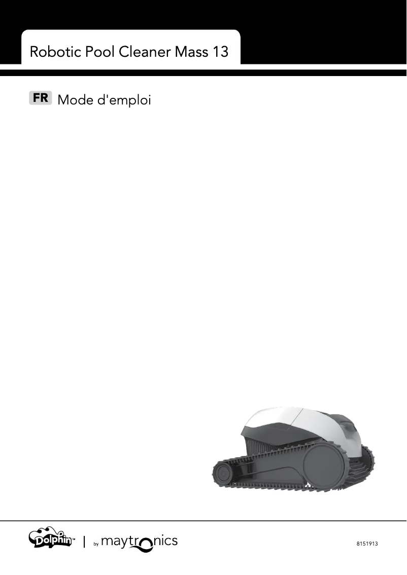 Page 1 of the manual User Manual Maytronics Dolphin S50