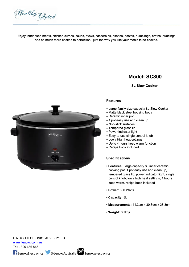 First page image of the manual for SC800
