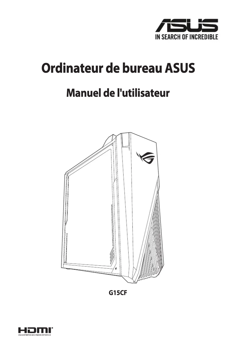 Page 1 of the manual User Manual Asus G15CF
