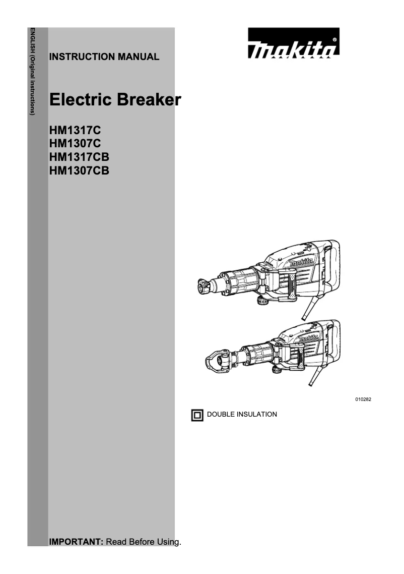 Page 1 of the manual User Manual Makita HM1317CB