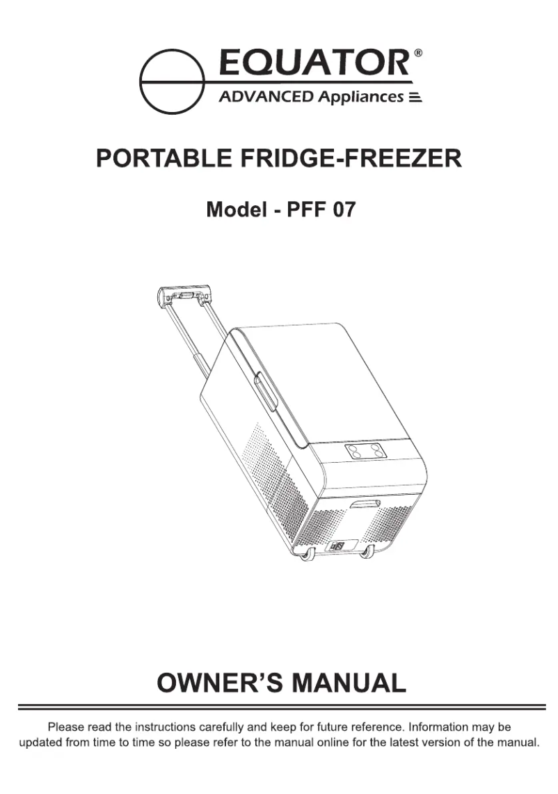 First page image of the manual for PFF 07
