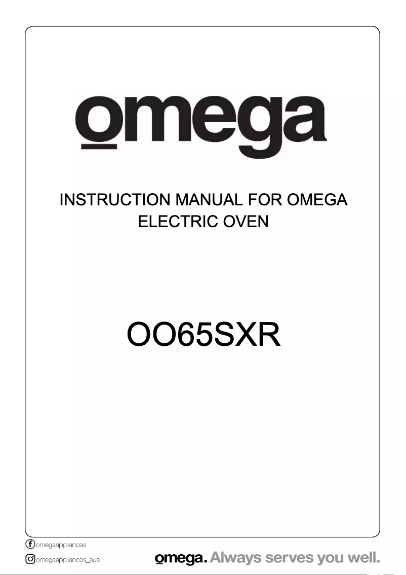 First page image of the manual for OO65SXR