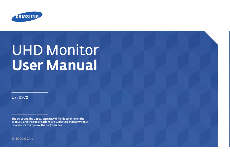 First page image of the manual for U32D970