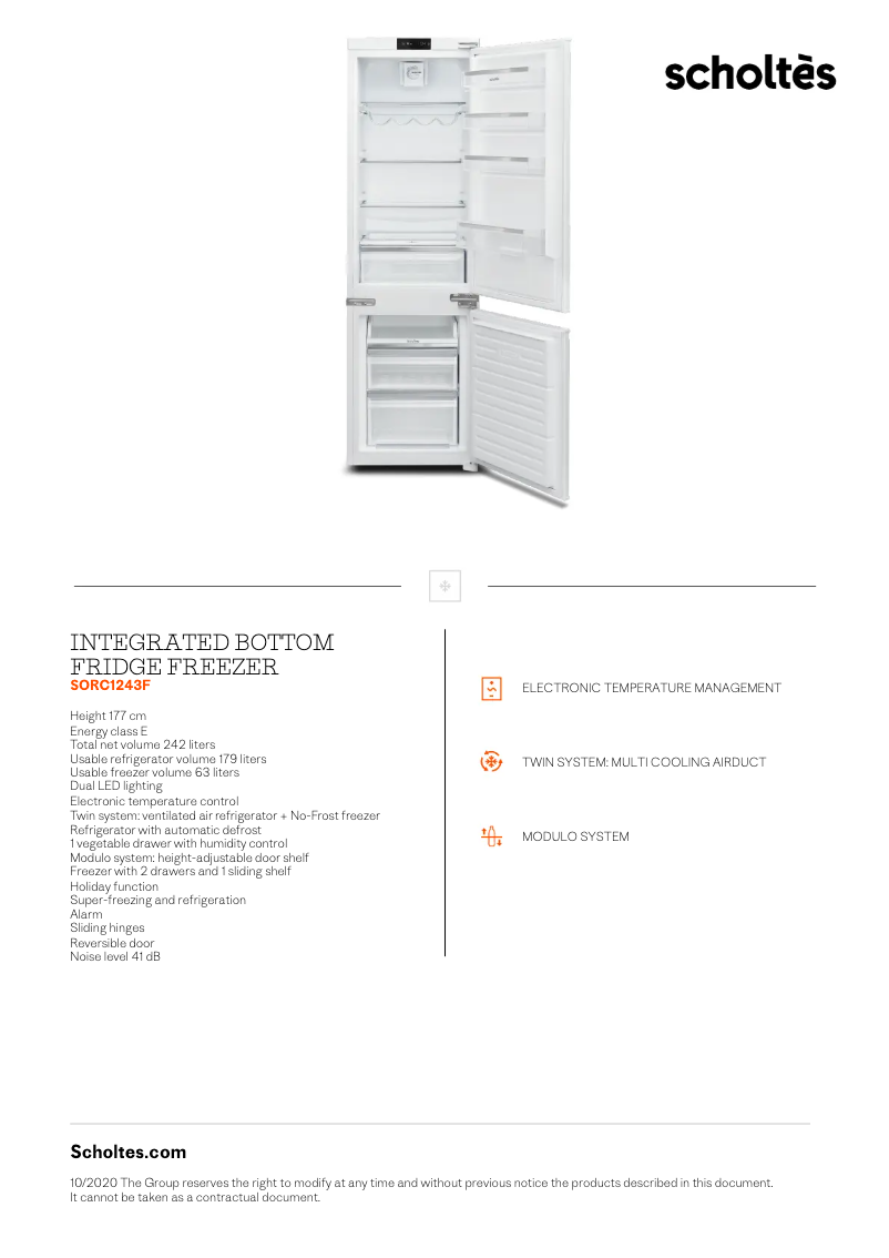 First page image of the manual for SORC1243F