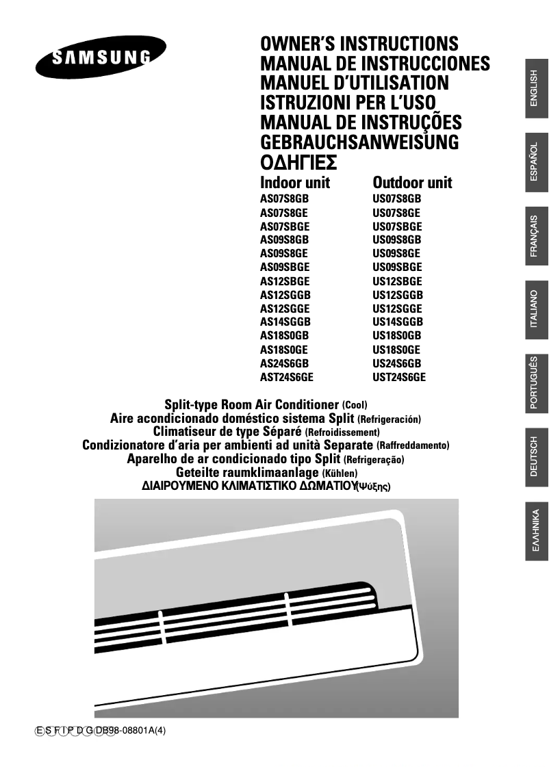 Page 1 of the manual User Manual Samsung AS09SBGE