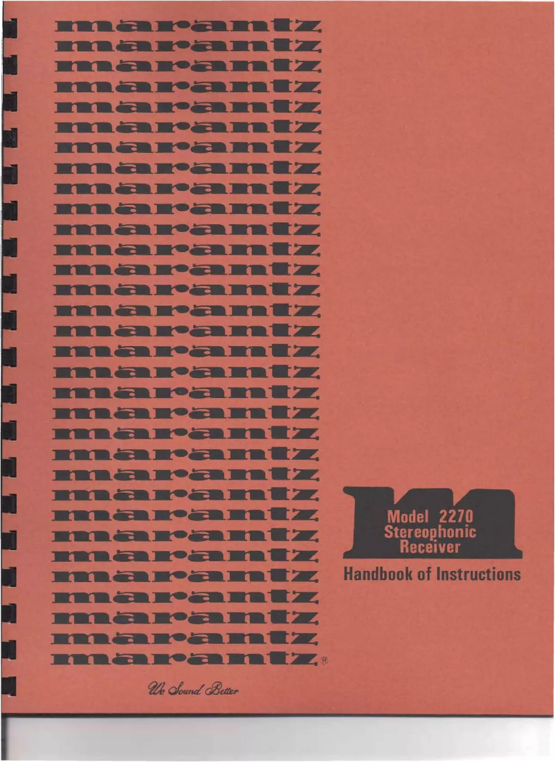 First page image of the manual for Model 2270