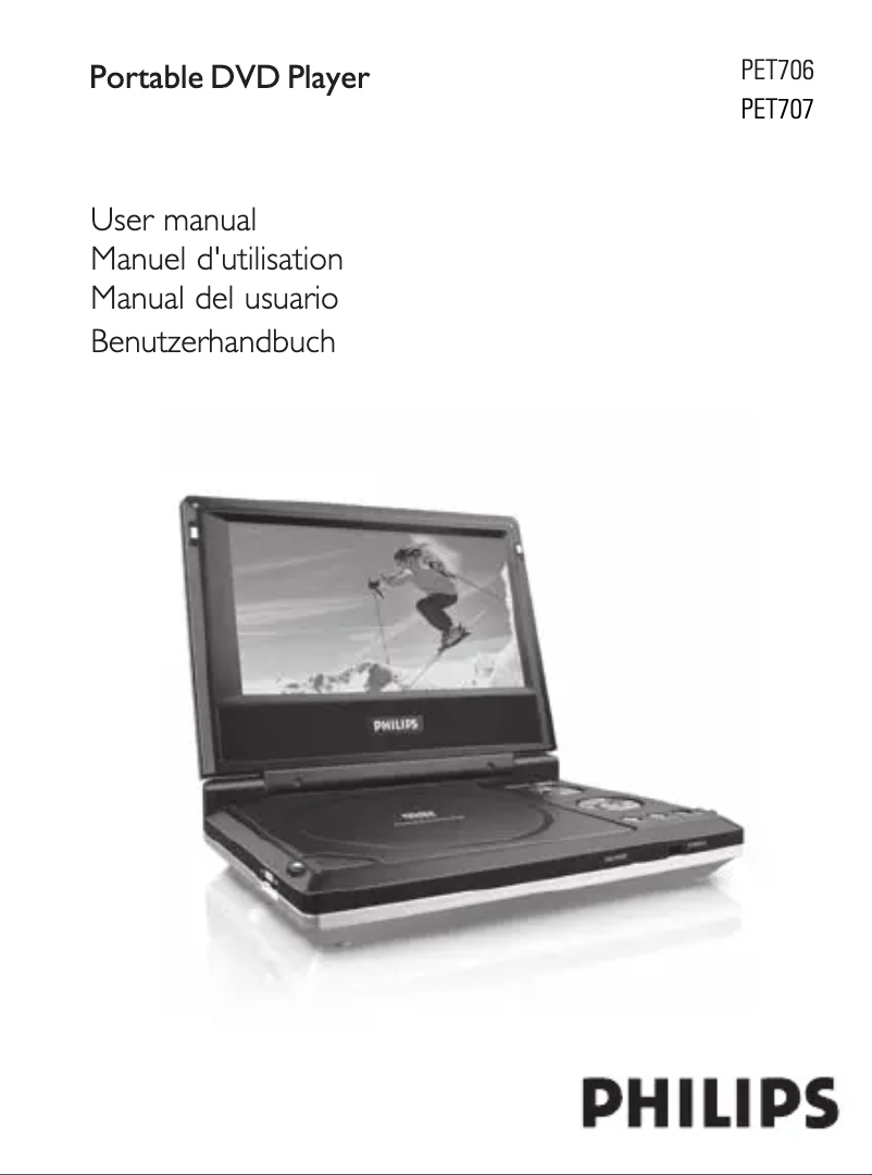 Page 1 of the manual User Manual Philips PET707