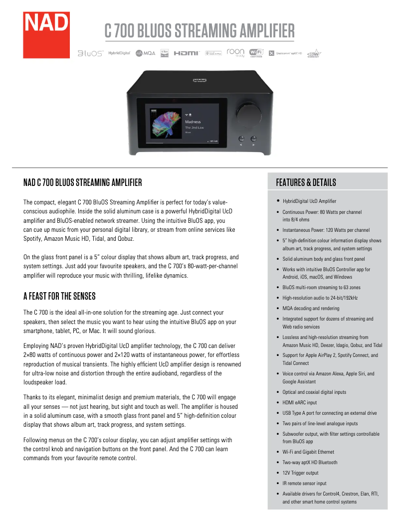 First page image of the manual for C700