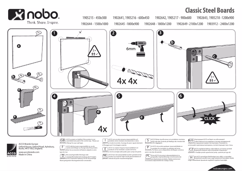 Page 1 of the manual User Manual Nobo 1905216