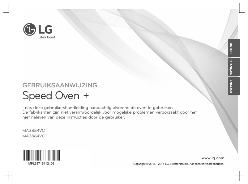 Page 1 of the manual User Manual LG MA3884VCT