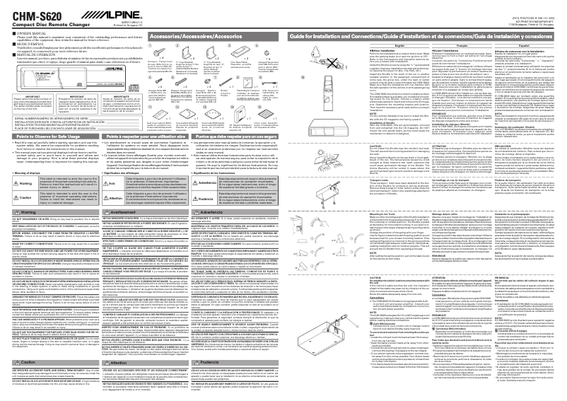 First page image of the manual for CHM-S620