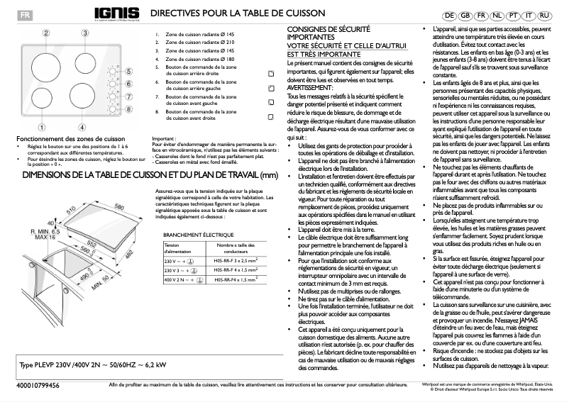 Page 1 of the manual User Manual Ignis AKL 359 ne