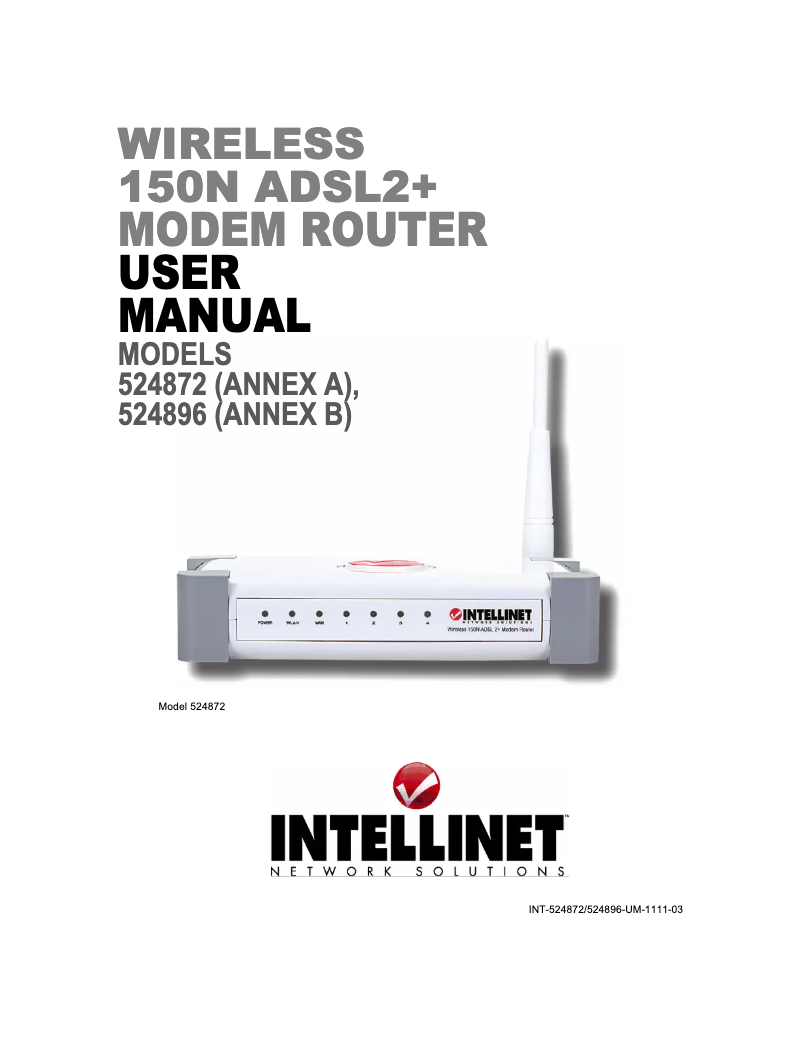 First page image of the manual for 524872