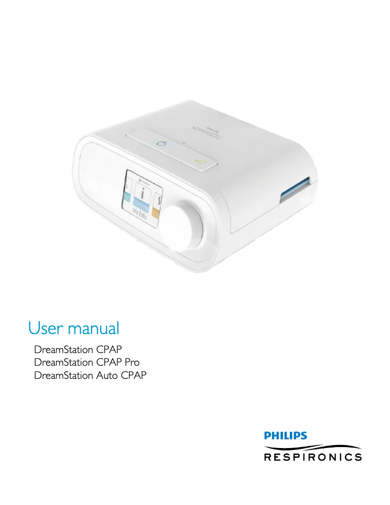 First page image of the manual for DreamStation Auto CPAP