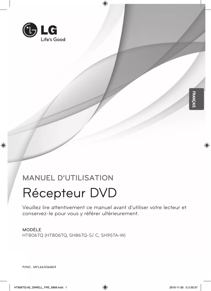 First page image of the manual for HT806TQ