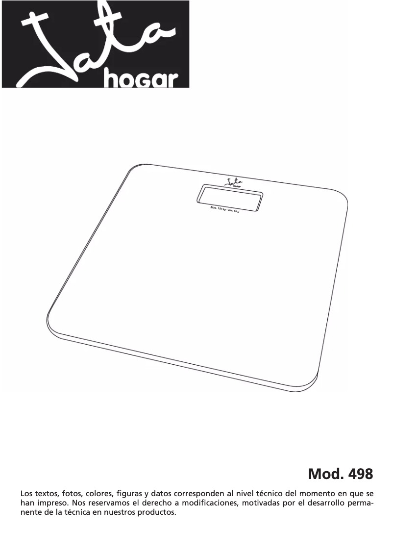 First page image of the manual for 498