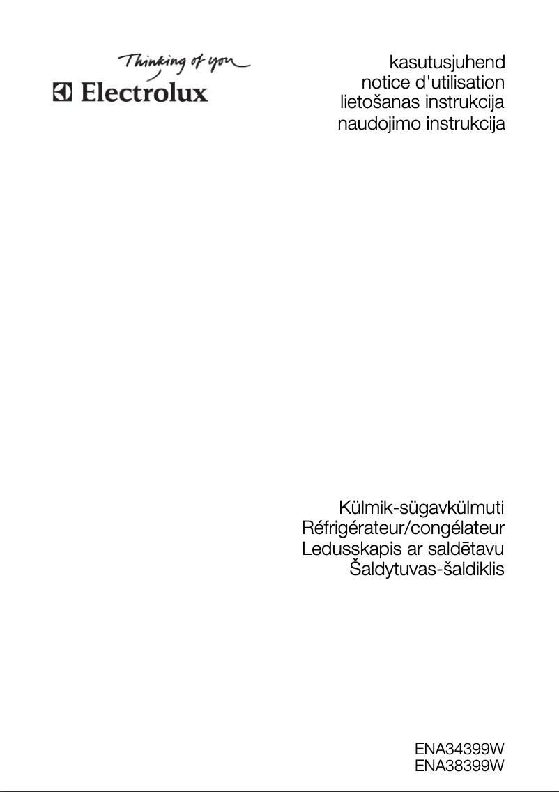 First page image of the manual for ENA34933X