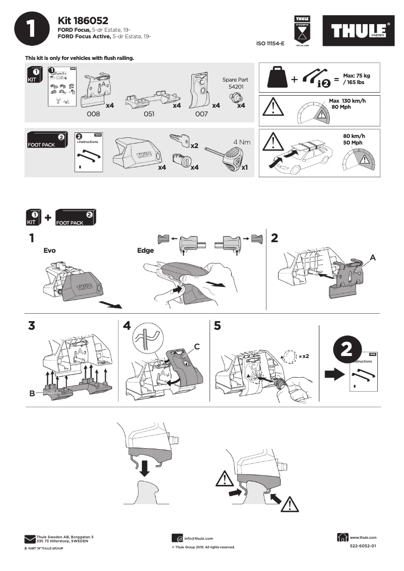 First page image of the manual for Kit 186052