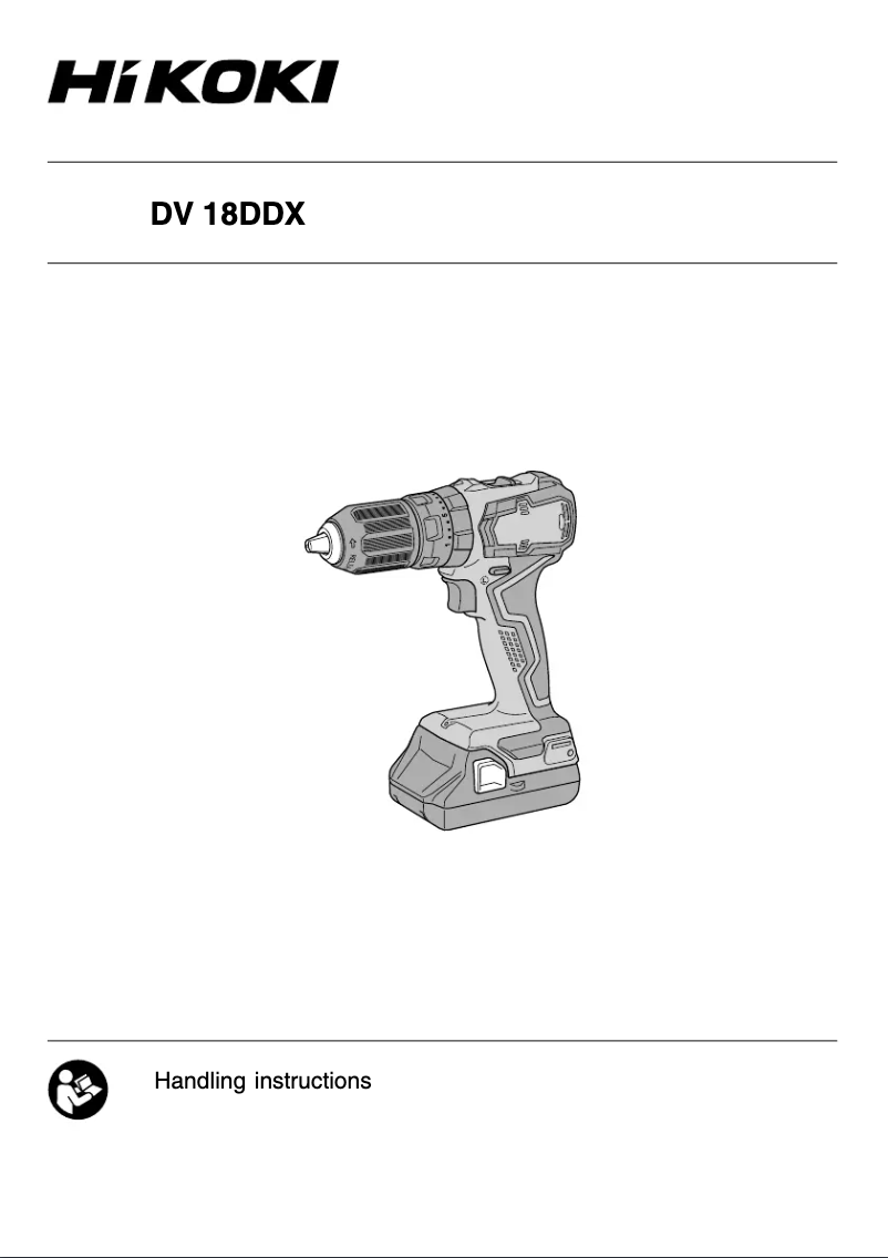 Page 1 of the manual User Manual HiKOKI DV18DDX