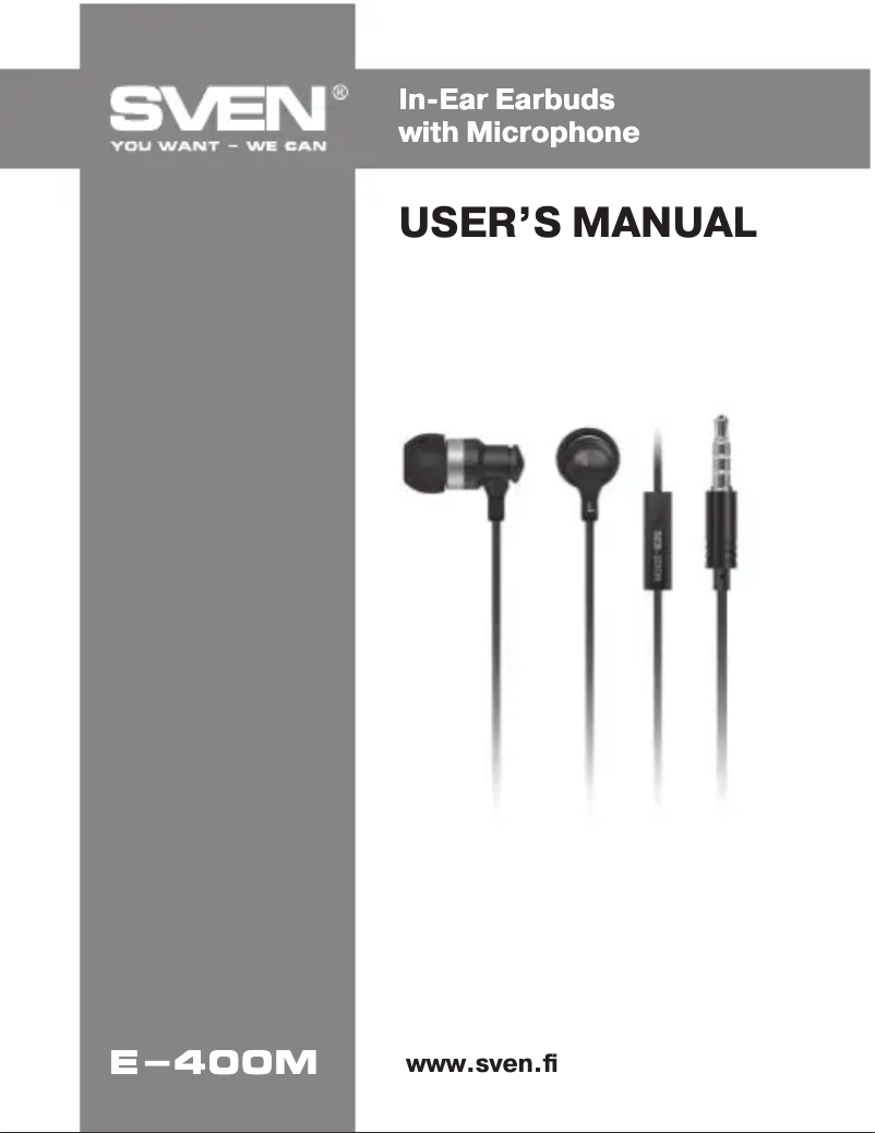 First page image of the manual for E-400M