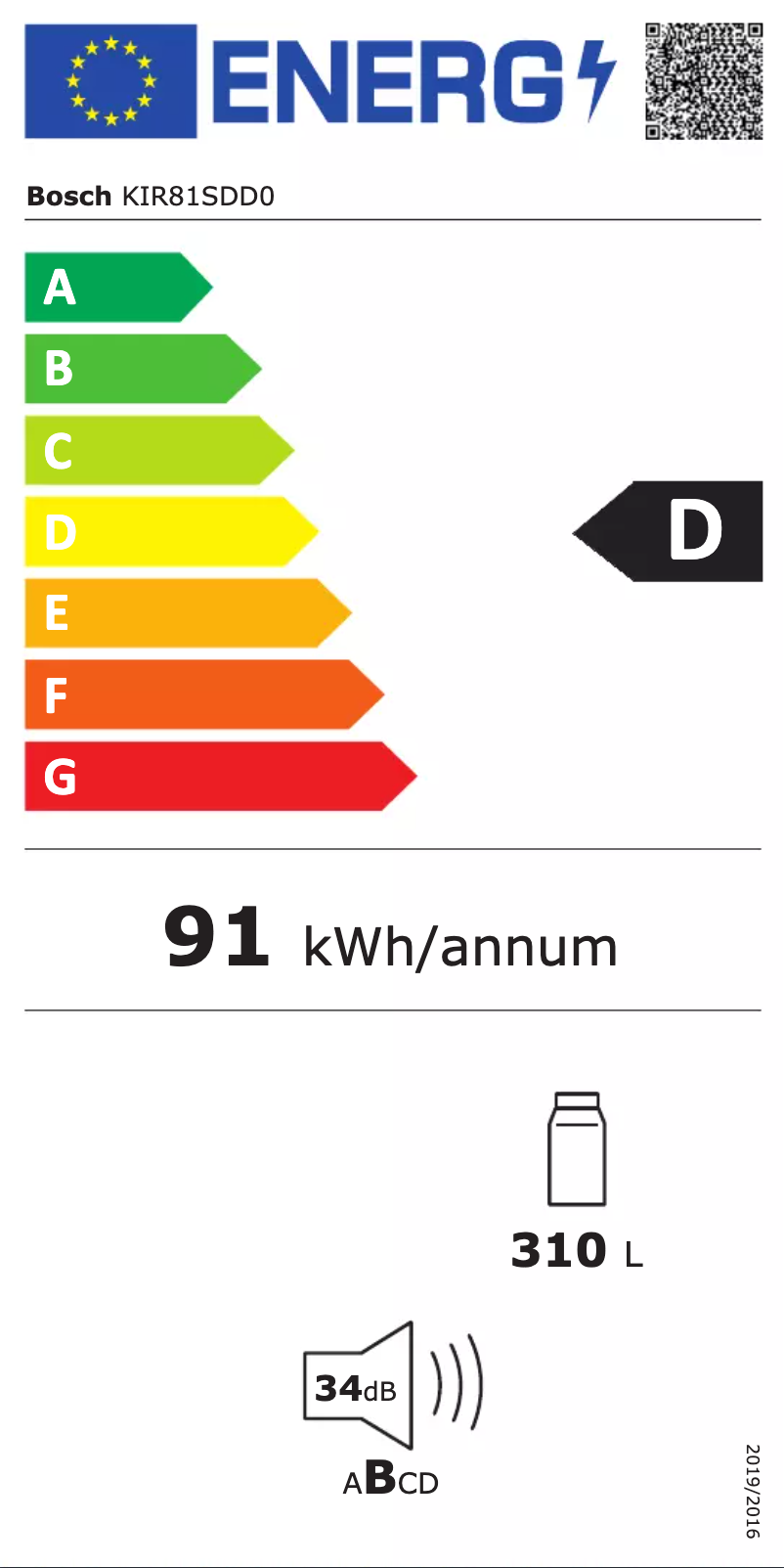 First page image of the manual for KIR81SDD0