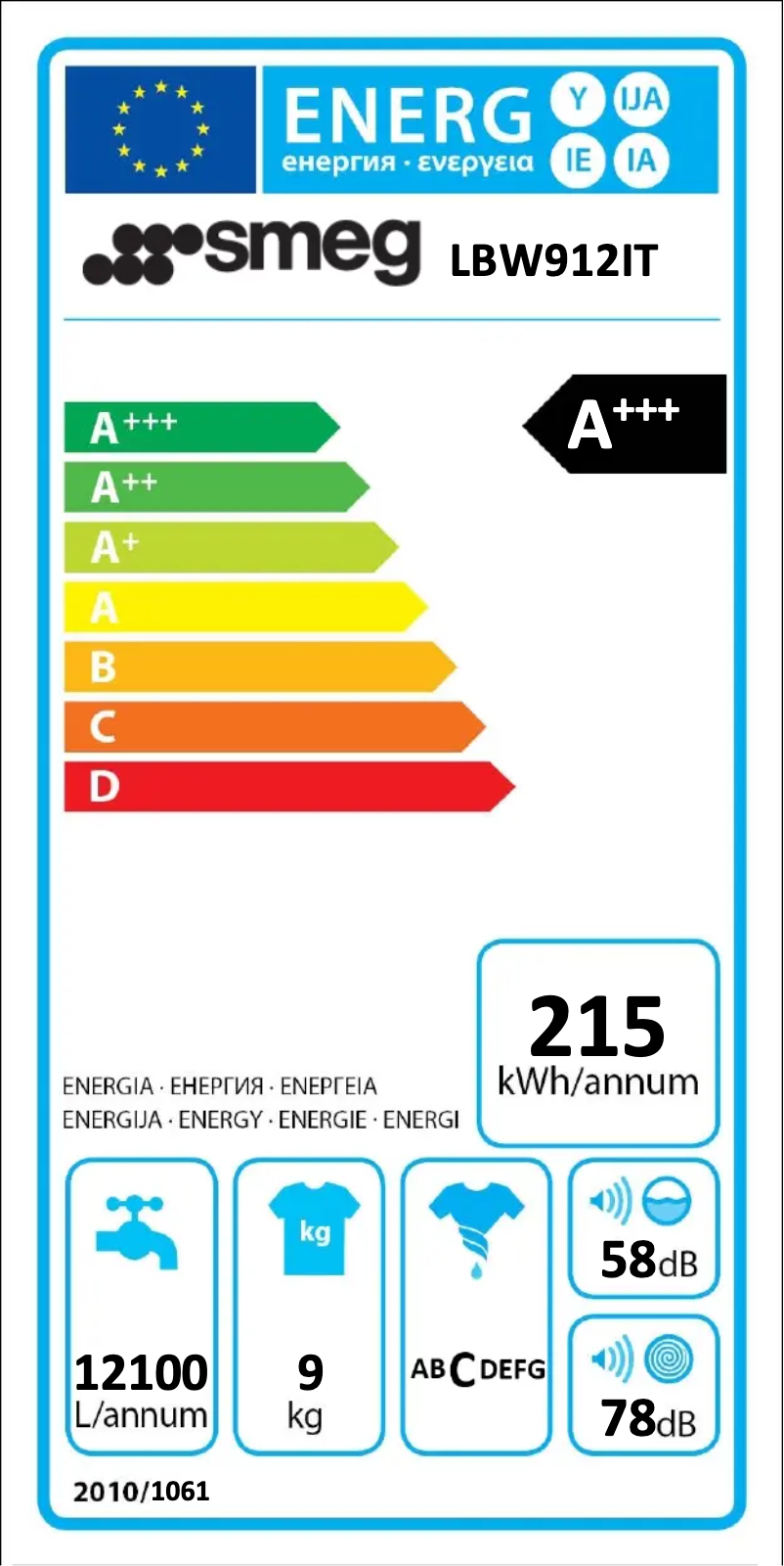 First page image of the manual for LBW912IT