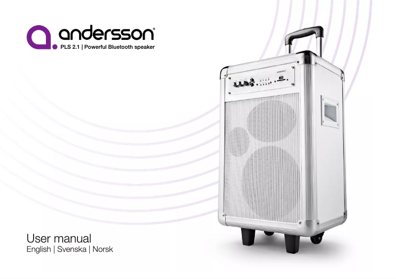 Page 1 of the manual User Manual Andersson PLS 2.1