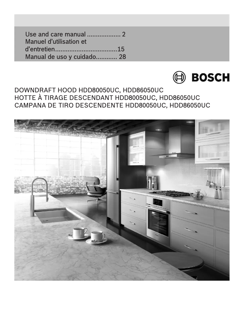 Page 1 of the manual User Manual Bosch HDD80050UC