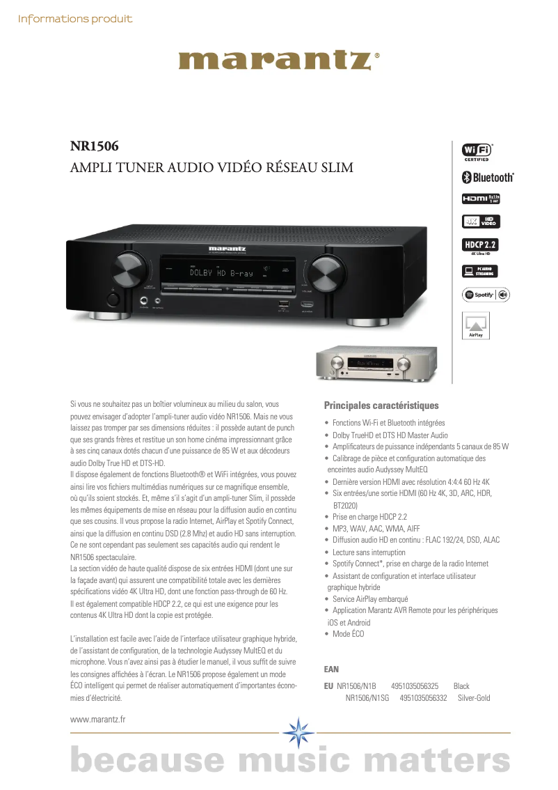 First page image of the manual for NR1506