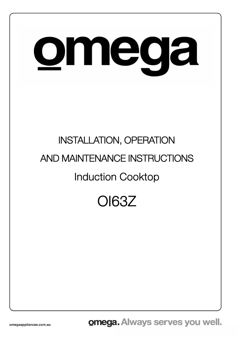 Page 1 of the manual User Manual Omega OI63Z