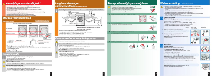 Page 1 of the manual Installation Guide Siemens WM14E361FG