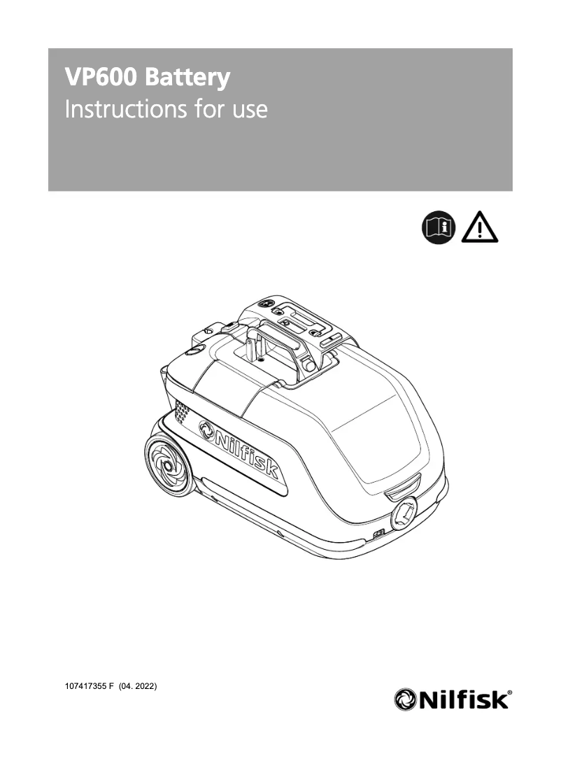 Page 1 of the manual User Manual Nilfisk VP600