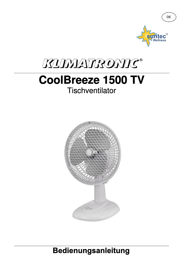 First page image of the manual for CoolBreeze 1500 TV