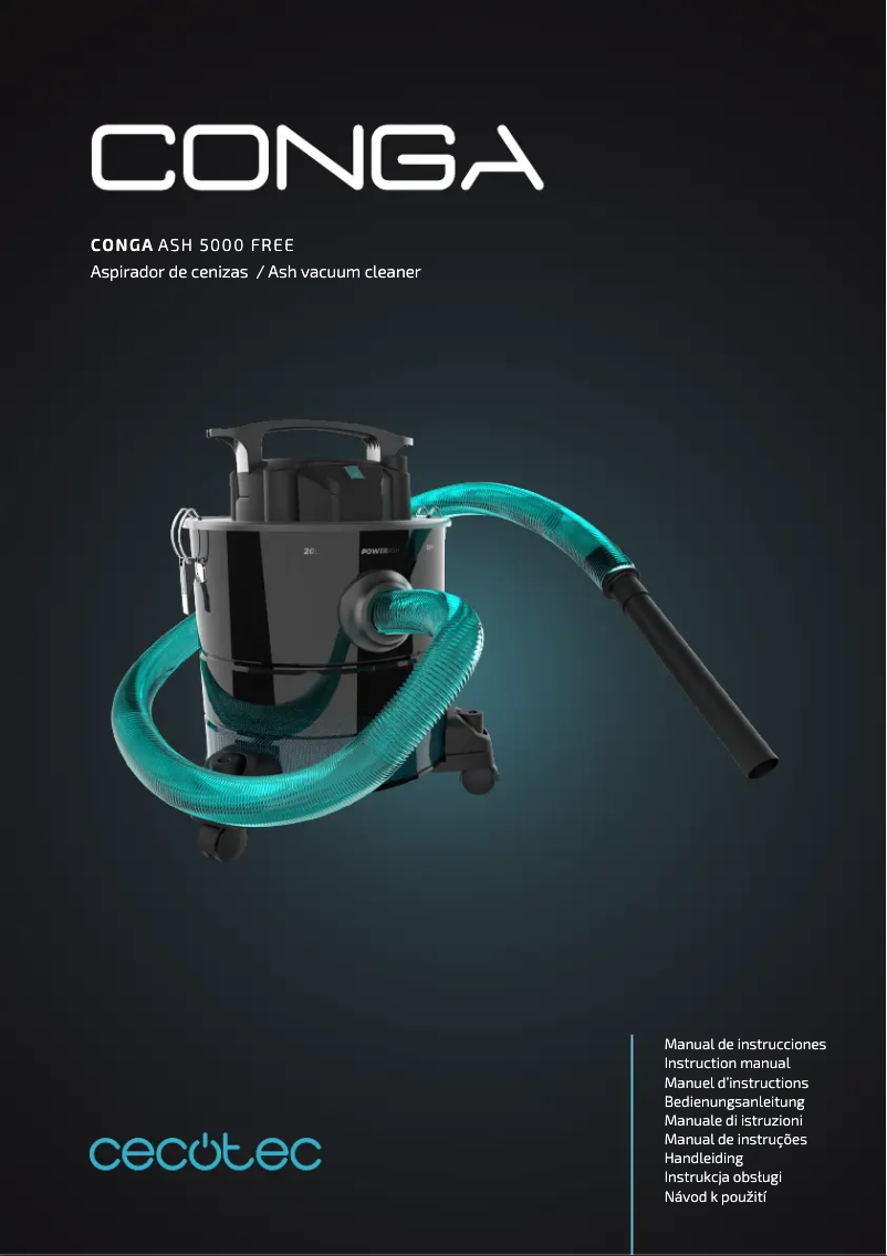 Page 1 de la notice Manuel utilisateur Cecotec Conga Ash 5000 Free