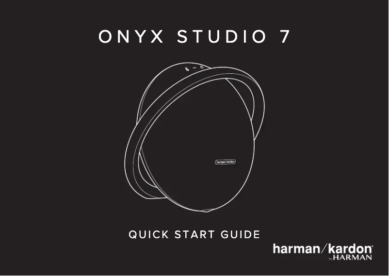 First page image of the manual for Onyx Studio 7