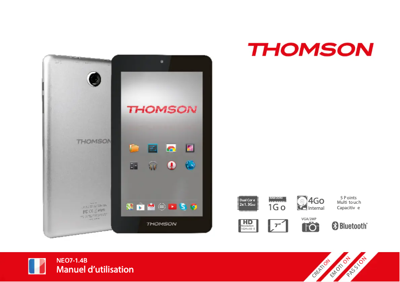 Page 1 of the manual User Manual Thomson NEO7